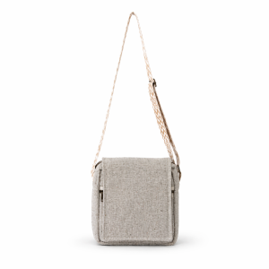 Unisex Hemp Crossbody Messenger Bag | Eco-Friendly Compact Sling | 8x8x2.5 Inch | Adjustable Strap | Everyday Utility Bag